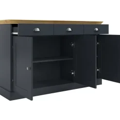 Motala - Dressoir met 3 deuren en 3 laden grijs