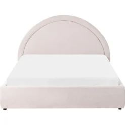 MOUZON - Bed met opbergruimte - Lichtbeige - 140 x 200 cm - Stof