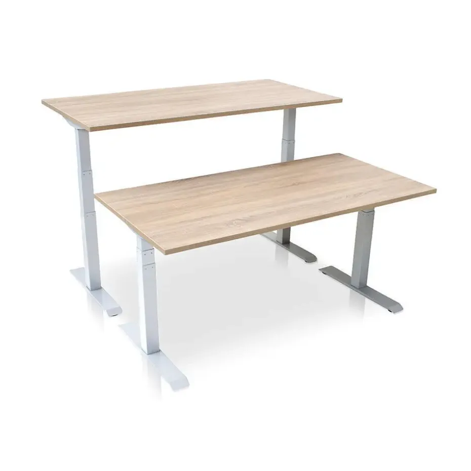 MRC PRO elektrisch ARBO zit-sta bureau - 180x80 cm - midden eiken