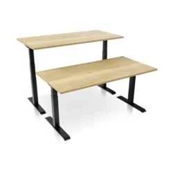 MRC PRO elektrisch ARBO zit-sta bureau - 140x80 cm robuust eiken