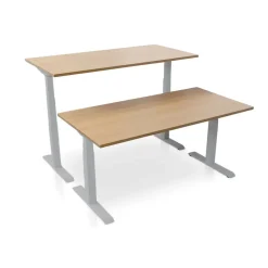 MRC PRO elektrisch ARBO zit-sta bureau - 180x80 cm - havanna