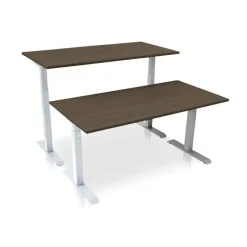 MRC PRO elektrisch ARBO zit-sta bureau - 120x80 cm - bruin eiken