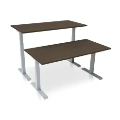 MRC PRO elektrisch ARBO zit-sta bureau - 140x80 cm - bruin eiken