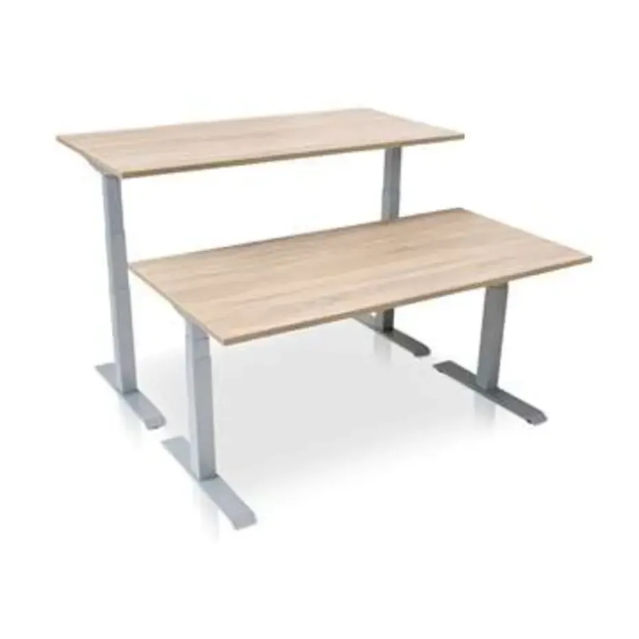 MRC PRO elektrisch ARBO zit-sta bureau - 120x80 cm - midden eiken