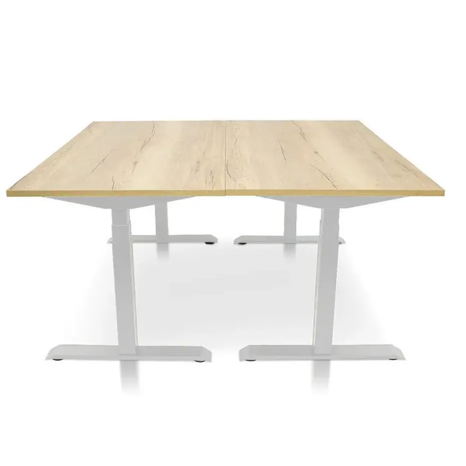 MRC PRO elektrisch ARBO zit-sta bureau - 140x80 cm robuust eiken