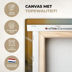 MuchoWow Canvas Schilderij 120x80cm Bloemen Kunst Natuur