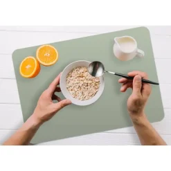 MuchoWow Placemat (6stuks) 45x30cm Mintgroen Effen kleur