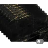 MuchoWow Placemat (6stuks) 45x30cm Marmer look Luxe Zwart Goud