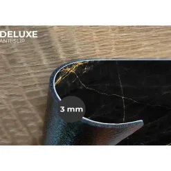 MuchoWow Placemat (6stuks) 45x30cm Marmer look Luxe Zwart Goud