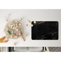 MuchoWow Placemat (6stuks) 45x30cm Marmer look Luxe Zwart Goud