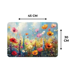 MuchoWow Placemat (6stuks) 45x30cm Bloemen Natuur Botanisch