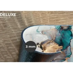 MuchoWow Placemat (6stuks) 45x30cm Marmer print Goud Blauw