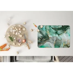 MuchoWow Placemat (6stuks) 45x30cm Goud Marmer Groen Luxe