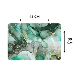 MuchoWow Placemat (6stuks) 45x30cm Goud Marmer Groen Luxe