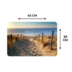 MuchoWow Placemat (6stuks) 45x30cm Strand Zee Nederland Duinen