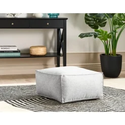 MUKKI - Poef - Grijs - 50 x 50 cm - Polyester