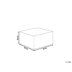 MUKKI - Poef - Grijs - 50 x 50 cm - Polyester