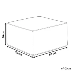 MUKKI - Poef - Grijs - 50 x 50 cm - Polyester