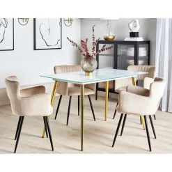 MULGA - Eettafel - Wit - Veiligheidsglas