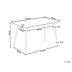 MULGA - Eettafel - Wit - Veiligheidsglas