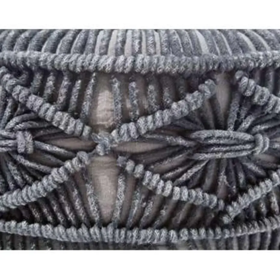 MUNDRA - Hocker - Grijs - Katoen