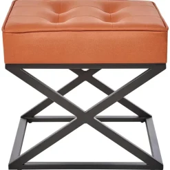 MURDO - Voetenbankje - Oranje - Kunstleer
