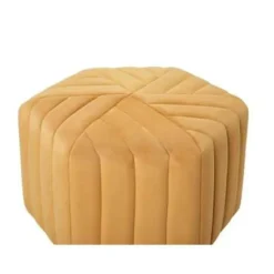 MURIETTA - Poef - Geel - 53 cm - Fluweel