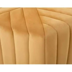 MURIETTA - Poef - Geel - 53 cm - Fluweel