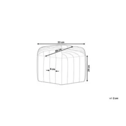 MURIETTA - Poef - Geel - 53 cm - Fluweel