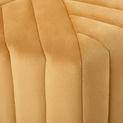 MURIETTA - Poef - Geel - 53 cm - Fluweel