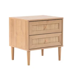 Nachtkastje - Bijzettafel - 39 x 48 x 49 cm - eiken kleur