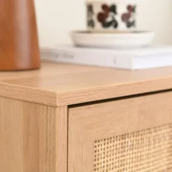 Nachtkastje - Bijzettafel - 39 x 48 x 49 cm - eiken kleur