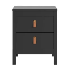 Nachtkastje Madeira - 2 lades - zwart