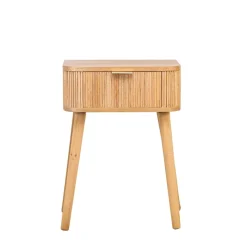 Nachtkastje met 1 lade van natuurlijk hout