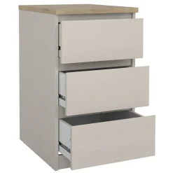 Nachtkastje Naia - 3 lades - greige