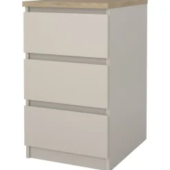 Nachtkastje Naia - 3 lades - greige