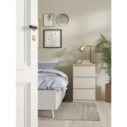 Nachtkastje Naia - 3 lades - greige