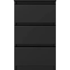 Nachtkastje Naia - 3 lades - zwart