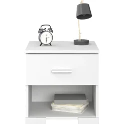 Nachtkastje Timo - 1 lade - wit