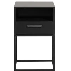 Nachtkastje Tokio - 1 lade en vak - zwart