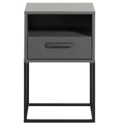 Nachtkastje Tokio - 1 lade en vak - antraciet