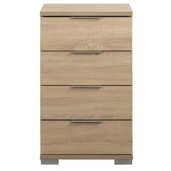 Nachtkastje Valencia - 4 lades - eikenkleur