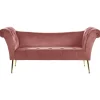 NANTILLY - Chaise longue - Roze - Symmetrisch - Fluweel