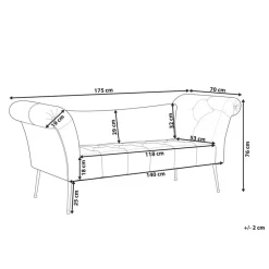 NANTILLY - Chaise longue - Roze - Symmetrisch - Fluweel