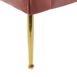 NANTILLY - Chaise longue - Roze - Symmetrisch - Fluweel