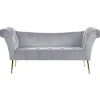 NANTILLY - Chaise longue - Grijs - Symmetrisch - Fluweel