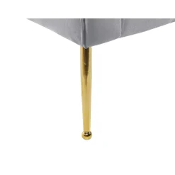 NANTILLY - Chaise longue - Grijs - Symmetrisch - Fluweel