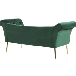 NANTILLY - Chaise longue - Groen - Symmetrisch - Fluweel