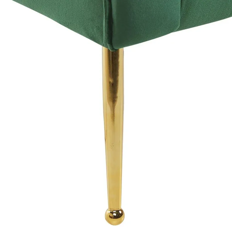 NANTILLY - Chaise longue - Groen - Symmetrisch - Fluweel