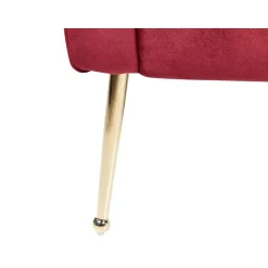 NANTILLY - Chaise longue - Rood - Fluweel